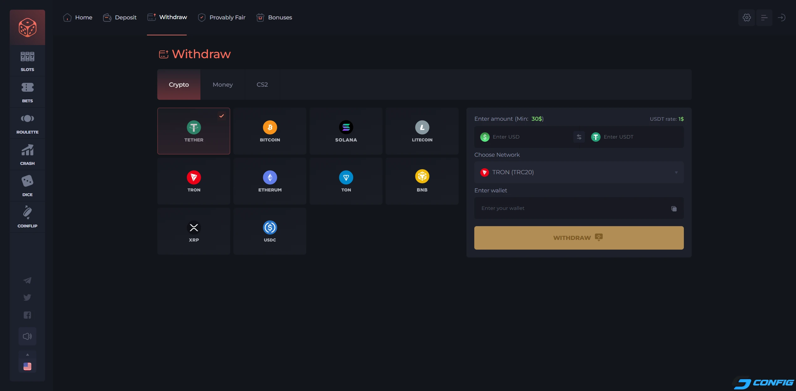 Withdraw CSGOPolygon
